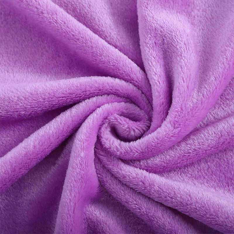PiccoCasa 100% Polyester Soft Warm Fleece Plain Plush Bed Blankets 1 Pc, 6 of 7