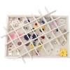 40-Grid Stackable Jewelry Organizer, Removable Earring Tray Drawer Insert for Necklace and Ring Storage - 4 of 4