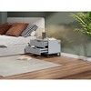 Vynxaria 2-Drawer Nightstand - Metal Handles, Wood Storage Cabinet, Versatile Sofa Side/Entryway Chest for Home - 4 of 4