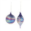 Melrose Purple Iridescent Ornaments (Set of 12) - 2 of 4