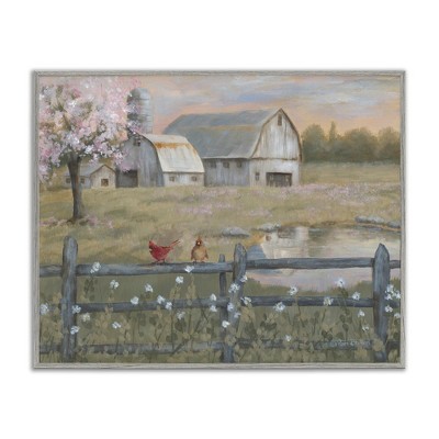 Stupell Industries Blossoming Trees Country Farm, 30" x 24"