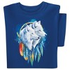 Collections Etc Wolf Couple Dreamcatcher Short Sleeve Graphic Tee XX-Large Gender Neutral Navy - 2 of 4