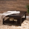 Oversized Ottoman Coffee Table Bench with Hidden Storage Shelf for Living Room, Upholstered Faux Leather Seat -3irtyhousy - 2 of 4
