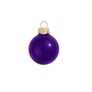 Northlight Shiny Finish Glass Christmas Ball Ornaments - 4" (100mm) - Purple - 6ct - 1 of 2
