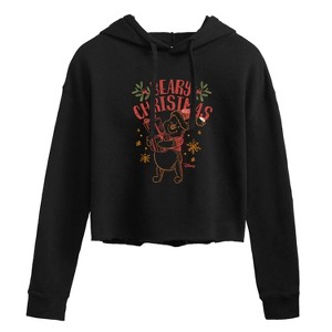 Women's - Winnie the Pooh - Pooh Wishes A Beary Christmas Cropped Graphic Hoodie - 1 of 3