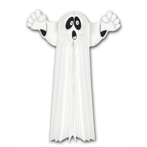 Beistle 23" Tissue Hanging Ghost White/Black 3/Pack 01841 - 1 of 1