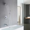 Sumerain Rain Shower System with Tub Spout, 8 inches Shower Head and Hand Shower and Valve, Chrome - 2 of 4