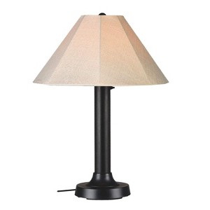 Patio Living Concepts Seaside Table Lamp 20610 with 3 black body and antique beige linen Sunbrella shade fabric - 1 of 1