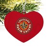 University of Louisiana at Lafayette Primary Logo Heart Love Wood Christmas Tree Holiday Ornament - 2 of 3