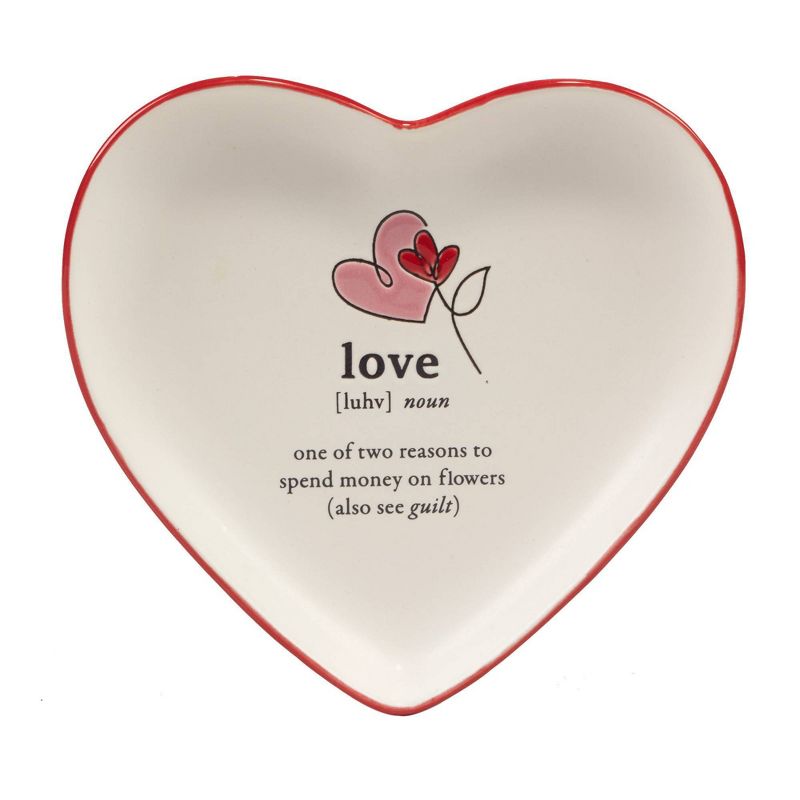 Certified International Set of 4 Valentine&#39;s Day Heart Shaped Tid Bit Dining Plates, 3 of 8