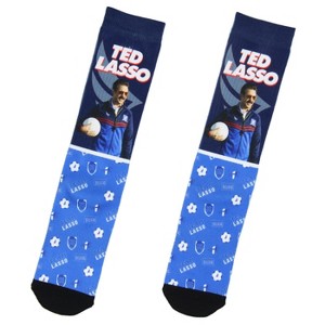 Ted Lasso Original Series Team Lasso Believe Sublimated Mid-Calf Crew Socks - 1 of 4