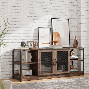 TV Stand for TVs Up to 65 Inch, Farmhouse Entertainment Center with Storage Cabinets - 1 of 4