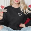 Simply Sage Market Women's Graphic Sweatshirt Embroidered Hand Drawn Heart - White LC - 2 of 4