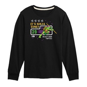 Boys' - Teenage Mutant Ninja Turtles - Its Ninja Time Donnie Long Sleeve Graphic T-Shirt - 1 of 4