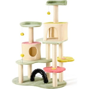 EROMMY Flower Cat Tree Tower, Cute Cat Tree for Indoor Cats,Cute Cat House - 1 of 2