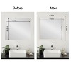 Amanti Art Mirror Makeover Bathroom Mirror Frame Border Kit - Fully Assembled Peel and Stick Frame - Mirror NOT Included - Rustic Plank Narrow Trim - 4 of 4