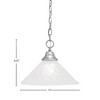 Toltec Lighting Any 1 - Light Pendant in  Brushed Nickel with 12" Italian Bubble Shade - 2 of 2