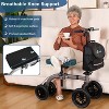 Lycvki Adjustable All Terrain Knee Rollator Walker for Broken Leg Ankle Injuries with 10" Big Wheels, Dual Brakes - 4 of 4