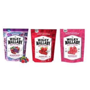 Wiley Wallaby Licorice 10oz 3-Pack – Watermelon, Classic Red & Blasted Berry – Soft, Chewy & Full of Flavor! - 1 of 4