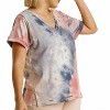 Women's Distressed Tie Dye Top - umgee - 3 of 4