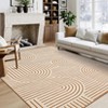 Area Rug, Washable Rug ¨C Modern Abstract Stripe Soft Non-Slip Non-Shedding Low Pile Neutral Floor Carpet for Living Room Dining Room Kids Room - 2 of 4