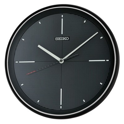 Seiko 13" Felix Wall Clock, Black