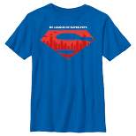 Boy's DC League of Super-Pets Skyline Superman Crest T-Shirt