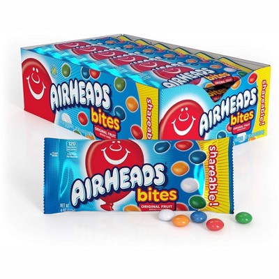 Airheads Candy Bites Assorted Fruit Flavors, Original Fruit - 2 Oz. Bag (Pack of 18)