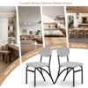 Dining Chairs, Boucle Dining Chairs Set of 2, Mid-Century Modern Upholstered Kitchen Dining Room Chairs with Arched Metal Legs - 3 of 4