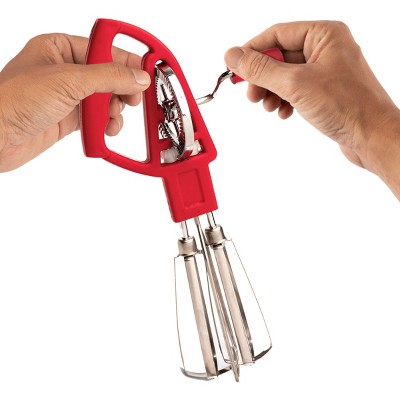 Kings County Tools Manual Egg Beater, Red