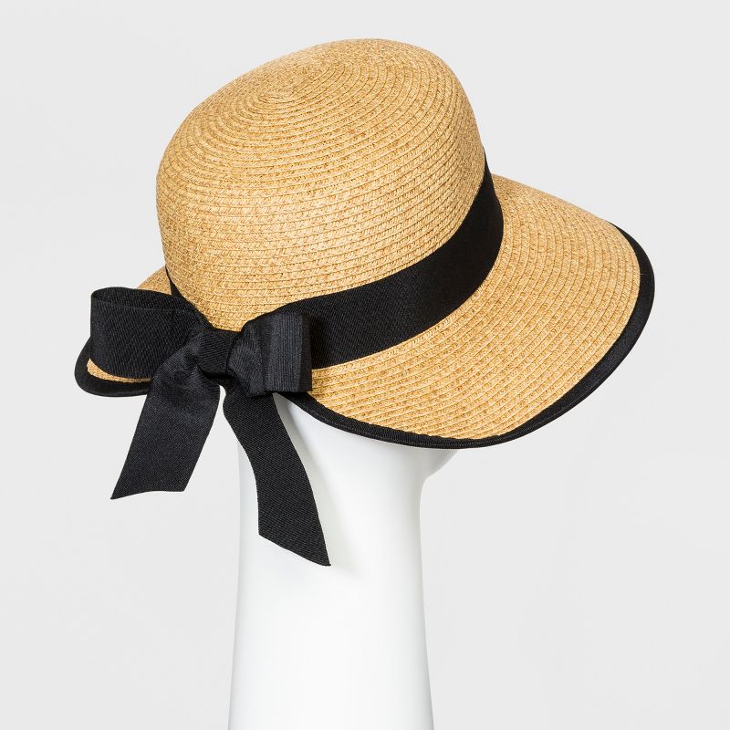 Women's Backless Floppy Hat With Bow - A New Day&#8482; Natural, 2 of 3