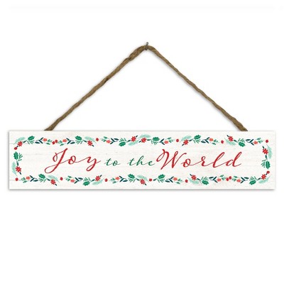 Creative Products Joy to the World Script 17 x 3.5 Outdoor/Indoor Hanging Sign