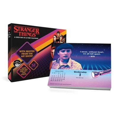 Trends International 2025 Stranger Things Day at a Time Box Calendar: Daily Desktop Planner, Multicolored, 4.25 x 5 Inches
