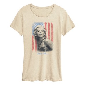 Women's - Marilyn Monroe - Marilyn Soft Flag Short Sleeve Graphic T-Shirt - 1 of 4
