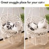 Mewoofun Pet Beds Hanging Cat Hammock and Swing for Indoor Cats, Brown, 18.8"*18.8"*47.2" - 4 of 4