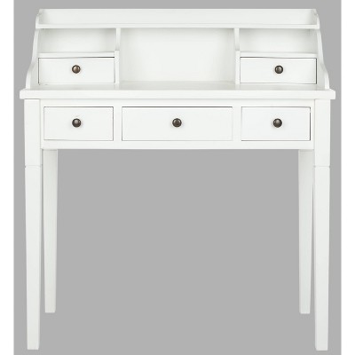 Landon 5 Drawer Writing Desk White - Safavieh