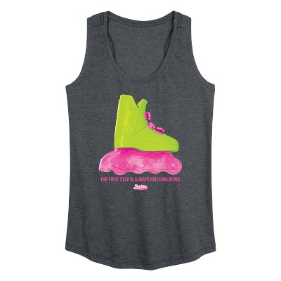 Women's - Barbie - Rollerblading Barbie the Movie Graphic Racerback Tank