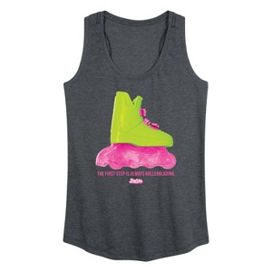 Women's - Barbie - Rollerblading Barbie the Movie Graphic Racerback Tank - 1 of 4