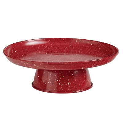 Park Designs Granite Enamelware Cake Pedestal - Red