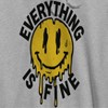 Rerun Island Men's Everything Is Fine Long Sleeve Graphic Cotton Sweatshirt Hoodie - 2 of 4