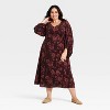 Women's Bishop Long Sleeve Midi A-Line Dress - Ava & Viv™ - 3 of 3