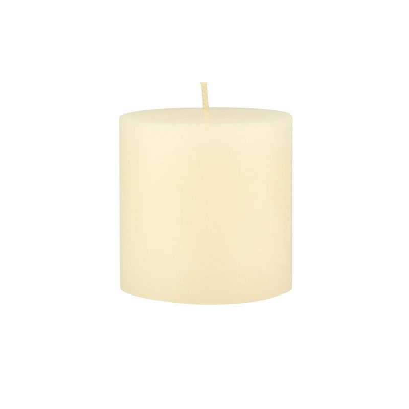 6pk Unscented Flat top Smooth Pillar Candles Ivory - Stonebriar Collection, 3 of 8