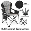 SEVOBAL Oversized Camping Folding Chair Heavy Duty Padded Chair with Cup Holder Storage Cooler Bag Portable for Outdoor, Black, 38.98"*25.2"*19.29" - 4 of 4