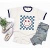 Simply Sage Market Women's Patriotic Smiley Stars Short Sleeve Ringer Tee - 3 of 4
