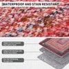 Braided Print Area Rug Washable Bedroom Rugs Bordered Geometric Indoor Soft Carpet Farmhouse Low Pile Non Slip Throw Floor Cover - 3 of 4