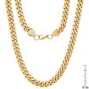 Steeltime 24" Men's stainless steel cuban link chain necklace. Color Option: Silver, Gold, Black - 3 of 4