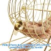 GSE Bingo Game Set with Large Brass Cage, 10 Shutter Slide Bingo Cards, Wood Master Board & 7/8" Calling Balls for Large Groups, Parties, Game Night - 3 of 4