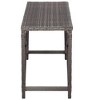 Patio Bench 47.2" Poly Rattan Gray - 2 of 4