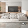 Mjkone L Shaped Velvet Sectional Sofa With Reversible Chaise,free Combination Ottoman, 4 Seater Modular Sectional Sofa - 2 of 4