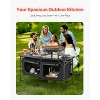 VEVOR Camping Kitchen Table, Folding Outdoor Cooking Table, 3 Adjustable Heights, Aluminum Lightweight Portable Cook Station, Black - 3 of 4